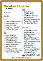 Nicolas Labarre Decklist